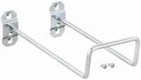 APPROVED VENDOR Double Closed Pegboard Hook: 8 1/2 in x 4 in, Screw-In, Surface, Silver (MPN 6YE24). Key specifications — Mounting Type: Surface; Finish: Zinc-Plated; Color: Silver; Accessory Type: 80-Degree Closed Hook; Locking System: Screw-In; Brand: APPROVED VENDOR.