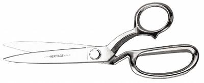 KLEIN TOOLS Industrial Shears: Right-Hand, 11 1/4 in Overall Lg, Straight, Nickel Chrome - All-Metal Offset Scissors