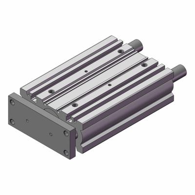 SMC Guided Cylinder: 32 mm Bore Dia, 100 mm Stroke Lg, Ball Bushing, Through Hole Mounting - Guided Compact Cylinders