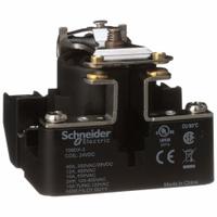 SCHNEIDER Open Power Relay: Surface Mounted, 40 A Current Rating, 24V DC, SPST-NO, 4 Pins/Terminals (MPN 199DX-3). Key specifications — Brand: SCHNEIDER; Mounting Style: Surface; Electrical Connection: Screw Terminal; Manufacturer Part Number: 199DX-3; Operating Current: 15 A at 120V AC (Tungsten Filament); Series: 199 Power Series.