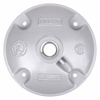 HUBBELL KILLARK Hub Cover: Copper-Free Aluminum, VJ, Hubs, 1 Gangs, 3 in Overall Ht, 3 in Overall Wd (MPN VJH-2WW). Key specifications — Brand: HUBBELL KILLARK; Color: Gray; Compatible with Product Type: Hubs; Compatible with Series: VJ; Mounting Orientation: Horizontal or Vertical.