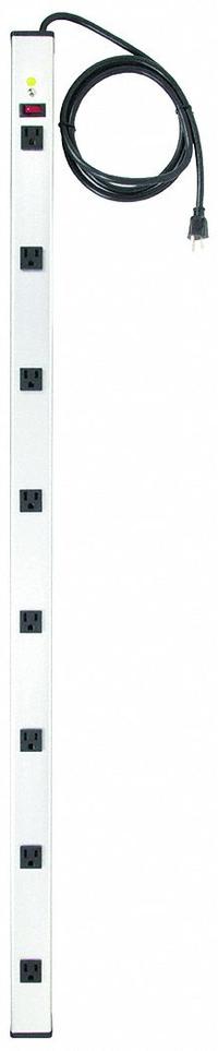 APPROVED VENDOR Outlet Strip: 8 Outlets, 6 ft Cord Lg, 15 A Current, Not UL Rated for Healthcare (MPN 3W211). Key specifications — Brand: APPROVED VENDOR; Mounting Style: Clip.
