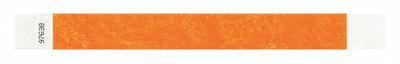 ID Wristband: No Legend, 10 in Overall Lg, 1 in Overall Wd, Tyvek, Orange - Security Wristbands