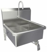 SANI-LAV Hand Sink: 1 Stations, 9 in Bowl Dp, 20 in Bowl Lg, 17 in Bowl Wd, Faucet Included, 16 ga (MPN 5041). Key specifications — Includes Side Splash: Side Splash Not Included; Series: Stainless Steel Hand Wash Sink; Brand: SANI-LAV.