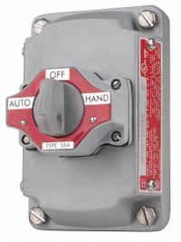 APPLETON ELECTRIC Selector Switch with Cover: Off, Short Lever, On, Momentary, EFKB, Non-Illuminated (MPN EFKB-102-SLC). Key specifications — Action: Momentary/Maintained/Maintained; Contact Form: 2 Circuit; Operator Head Type: Short-Handled Knob; Operator Illumination: Non-Illuminated; Series: EFKB; Brand: APPLETON ELECTRIC.