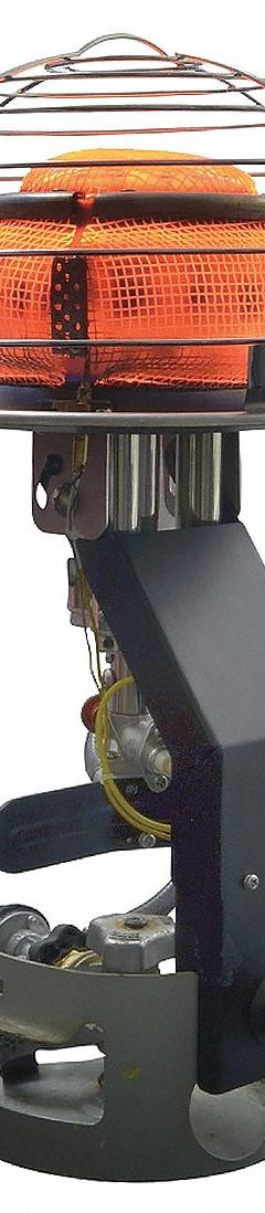 MR. HEATER Portable Gas Tank-Top Heater: 45,000 BtuH Heating Capacity Output, 360 Degree Cylinder (MPN MH540T). Key specifications — Overall Dimensions - H x W x D: 15-3/4 in x 11 in x 11 in; Brand: MR. HEATER.