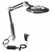 O.C. WHITE Round Magnifier Light: LED, 2x, 4 Diopter, 750 lm Max Brightness, 43 in Arm Reach, 5000K (MPN 42400-4-B). Key specifications — Arm Material: Aluminum; Brand: O.C. WHITE; Magnification: 2x; ESD Safe: Yes; Lens Material: Glass; Lighting Technology: LED; Operating Voltage: 100 to 240V AC; Includes Ultraviolet Light: No.