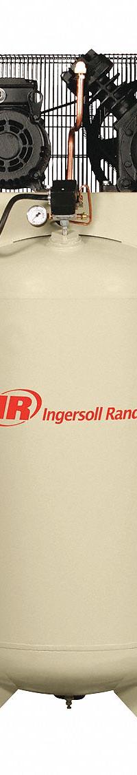 INGERSOLL RAND Electric Air Compressor: 5 hp, 2 Stage, Vertical, 60 gal, 14 cfm, 175 psi, 230V AC (MPN 2340L5-V-230/3). Key specifications — attr48430: INGERSOLL RAND; attr48445: 60 Hz; attr48448: Motor Starter; attr48450: 230V AC; attr48474: Three; attr48487: Vertical.