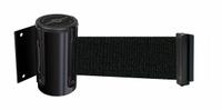 TENSABARRIER Retractable Belt Barrier: Fixed Mounting Plate, 7 1/2 ft Belt Lg, Pattern, Black (MPN 896-STD-33-STD-NO-B9X-C). Key specifications — Frame Color: Black; Brand: TENSABARRIER; Belt Color: Black.