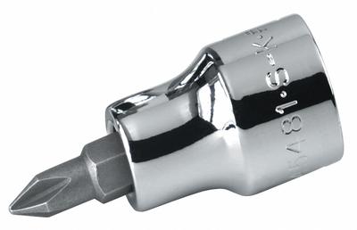 SK PROFESSIONAL TOOLS Socket Bit: 3/8 in Drive Size, Phillips Tip, #2 Tip Size - Phillips Bit Sockets