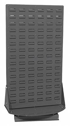 AKRO-MILS Louvered Bench Rack: 32 in x 16 in x 18 in, 2 Sides, 0 Bins, Gray (MPN 98318GY). Key specifications — attr38851: Gray; attr38864: Powder Coated; attr38845: AKRO-MILS.