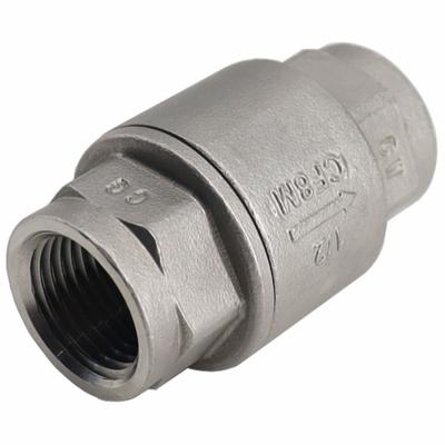 APPROVED VENDOR Check Valve: Piston, Inline Valve Body, 3/8 in Pipe Size, FNPT x FNPT, Female - Stainless Steel Inline Piston Check Valves