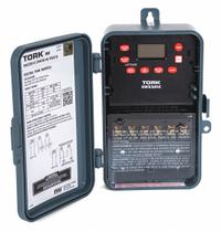 TORK Electronic Timer: 7 day, Astronomic, 120-277V AC, DPST, Digital (MPN EWZ201C). Key specifications — Body Material: Plastic; Indoor/Outdoor Usage: Indoor; Astronomic Functionality: Astronomic; Mounting Style: Surface; Brand: TORK.