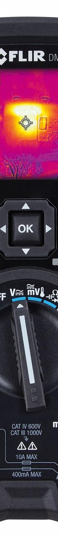 FLIR Digital Multimeter: TRMS, CAT III 1000V/CAT IV 600V, 1,000 V Max AC Volt Measurement, IP40 (MPN DM286). Key specifications — Instrument Counts: 6,000; Brand: FLIR; Calibration Certificate Included: Not Included.