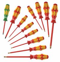 WERA Insulated Screwdriver Set: 11-20 Pieces, 12 Pieces, Phillips/Slotted/Square Tip, Ergonomic Grip (MPN 05347900001). Key specifications — attr1205274: WERA; attr1205269: #2.