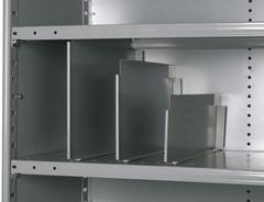 HALLOWELL Divider: 18 in x 12 in, ESD Conductive, Steel, Powder Coated, Gray (MPN 5240-1812-12HG). Key specifications — Brand: HALLOWELL; ESD Conductive: Yes; Finish: Powder Coated; Color: Gray; Includes: Fasteners; Material: Steel.