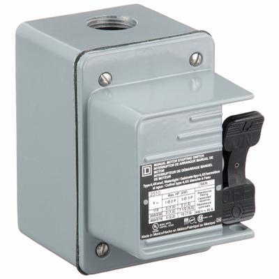 SQUARE D Manual Motor Switch: 3 Poles, 30 A, 4 NEMA Rating - Enclosed Manual Motor Switches