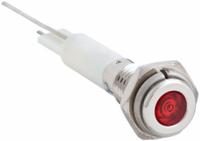 APPROVED VENDOR Flush Panel Light: 6 mm Panel Mounting Hole Dia, LED, Red, Flush Head, H06 (MPN 24M037). Key specifications — Brand: APPROVED VENDOR; Electrical Connection: Lead for Soldering.