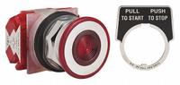 SCHNEIDER Mushroom Head Push Button: Non-Illuminated, Mushroom Head Profile, Non-Metallic, 30 mm (MPN 9001KR9RH8). Key specifications — Brand: SCHNEIDER; Action: Maintained; Series: 9001K; Push Button Material Type: Non-Metallic.