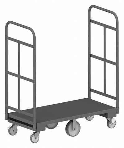 APPROVED VENDOR Platform Truck: 2,000 lb, 72 in L x 18 in W x 11 1/8 in H Deck, Solid - Tall-Handle Platform Trucks for Confined Spaces