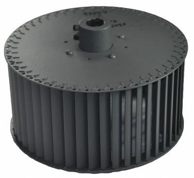 Dayton Blower Wheel: Forward-Curved, 9 in Dia, Steel Wheel, 1 Inlets, 7/8 in Bore - Single-Inlet Forward-Curved Blower Wheels