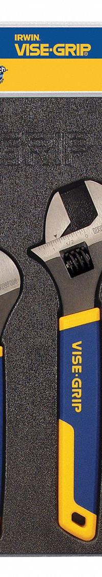 IRWIN Adjustable Wrench Set: Alloy Steel, Chrome, Cushion Grip Grip, 6 in to 12 in (MPN 2078706). Key specifications — attr309359: Chrome; attr309363: 6 in to 12 in; attr324924: IRWIN; attr309358: Alloy Steel.