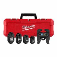 MILWAUKEE Press Ring Kit: 1/2 to 1 1/4 in Pipe, Copper/Stainless Steel, Compact Tool Types (MPN 49-16-2490X). Key specifications — attr518794: 1/2 to 1-1/4 in; attr518793: Stainless Steel; attr518792: ApolloPress; attr553578: 1 in CTS-V Pivoting Press Ring for M18™ and M12™ FORCE LOGIC™ Press Tools (49-16-2652X); attr518791: MILWAUKEE.