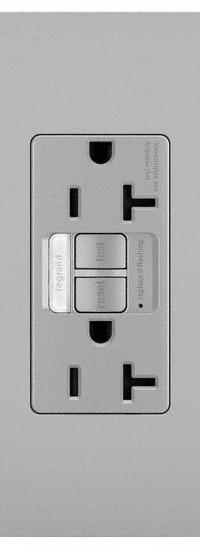 LEGRAND GFCI-USB: Duplex, 5-20, Gray, GFCI, 125V AC, 20 A, 2 Pole / 3 Wire (MPN 2097NTLTRGRY)