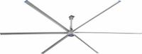 PATTERSON Ceiling Fan: 116,360 cfm Airflow, 16 ft Blade Dia, Variable Speeds, 460V AC, Three Phase (MPN V16B-460). Key specifications — Voltage: 460V AC; Light Kit: No; Series: V; Number of Speeds: Variable; Phase: Three; Current: 14/7.8/5 A; Brand: PATTERSON.