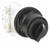 SCHNEIDER Selector Switch: 30 mm Panel Mounting Size, 2 Positions, Short Lever, SPDT, Non-Metallic (MPN 9001SKS11BH13). Key specifications — AC Contact Rating: 6 A @ 120 V; Action: Maintained/Maintained; Cam: E; DC Contact Rating: 0.55 A @125 V; Hazardous Location Specification: Not Rated; Operator Head Material: Polycarbonate; Operator Head Type: Short-Handled Knob; Operator Illumination: Non-Illuminated.