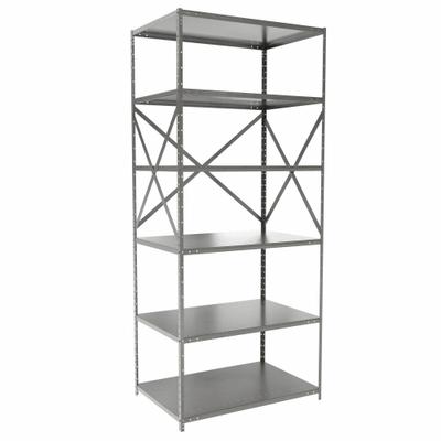 HALLOWELL Metal Shelving: Standalone, Heavy-Duty, 36 in x 24 in, 84 in Overall Ht - Heavy-Duty Standalone Open Metal Shelving