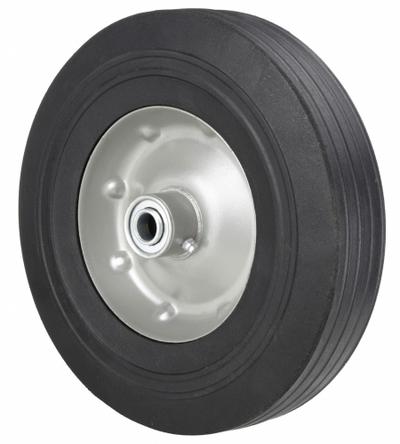 APPROVED VENDOR Solid Wheel: 10 in Wheel Dia., 2 1/2 in Wheel Wd, Rubber, 450 lb Load Capacity - Flat-Free Solid Rubber Wheels