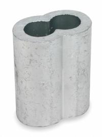 DAYTON Wire Rope Oval Sleeve: Oval Sleeve, Swage, 3/16 in Compatible Rope Dia, Aluminum Alloy, 25 PK (MPN 1DLD9). Key specifications — Material: Aluminum Alloy; Brand: DAYTON; Finish: Plain.