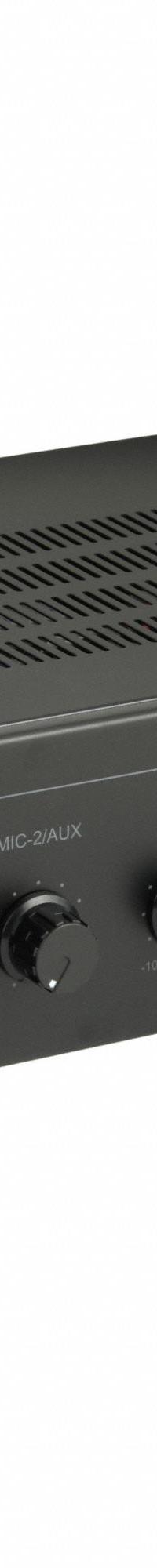 SPECO TECHNOLOGIES Amplifier: (2) Terminal/RCA/TEL Input, MoH Output, 25V/70V, 120V AC, 1 Channels (MPN PBM30). Key specifications — Output Style: MoH; Input Style: (2) Terminal; Manufacturer Part Number: PBM30; Brand: SPECO TECHNOLOGIES; Includes: Power Supply.