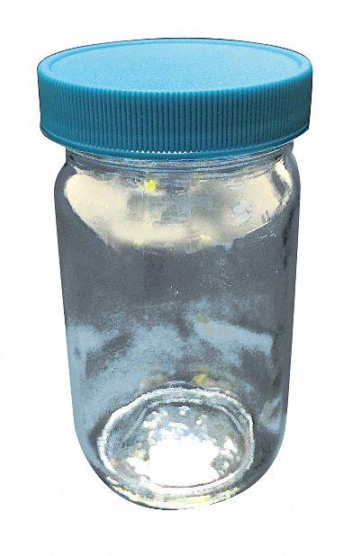 APPROVED VENDOR Sampling Bottle: 2 L, 83-400 mm, Colorless, 6 Bottles - Clear Wide Mouth Round Glass Lab Bottles