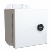 HAMMOND Electrical Enclosure: Steel, 4 in x 4 in x 3 in, NEMA 12/13/3R/4, w/Panel, Solid Cover, IP66 (MPN EJ443LG). Key specifications — Closure Method: Latches; Brand: HAMMOND; Knockouts: Not Included.