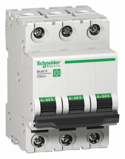 SCHNEIDER Supplementary Protector: 13 A Amps, 14kA at 240V AC, Screw Clamp - B-Curve, 3-Pole UL1077 DIN Rail-Mount Supplementary Protectors