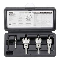 IDEAL Hole Cutter Kit: 4 Pieces, 1/4 in Max. Cutting Dp, Carbide Tipped, 5/6/7 Teeth, 3 Hole Cutters (MPN 36-311). Key specifications — attr1098245: IDEAL; attr1098234: Carbide Tipped.