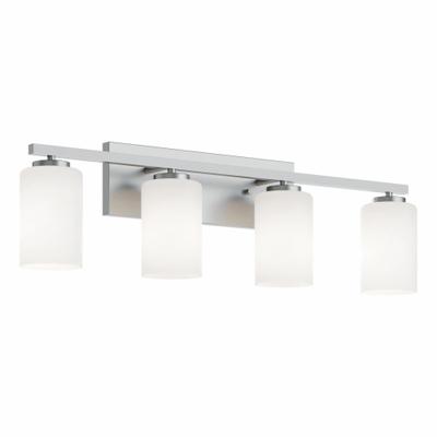 AFX INC. Decorative Vanity: Satin Nickel, 60 W, 120V AC, Dimmable, 22 in Lg, 5 1/2 in Wd - Leo Vanity Lights