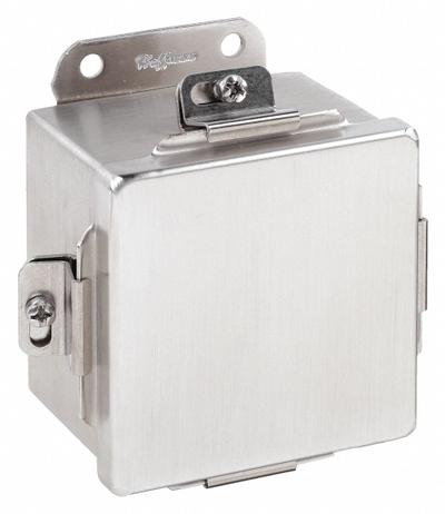 HOFFMAN Enclosure: 304 Stainless Steel, 6 in x 6 in x 4 in, NEMA 12/3R/4/4X, Solid Cover - Stainless Steel Enclosures