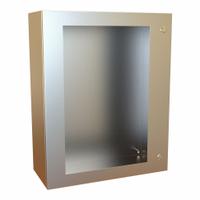 HAMMOND Electrical Enclosure: Stainless Steel, 30 in x 24 in x 10 in, NEMA 12/13/3R/4/4X, Hinged (MPN EN4SD302410WSS). Key specifications — Brand: HAMMOND; Closure Method: 1/4-Turn Latch; Enclosure Material: Stainless Steel; Knockouts: Not Included.