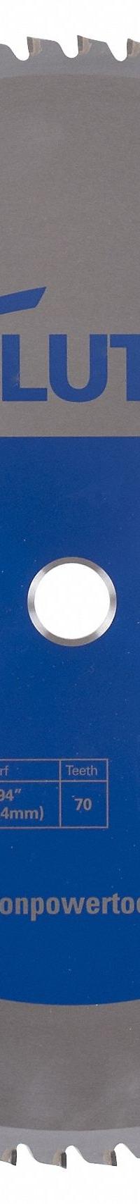 EVOLUTION Circular Saw Blade: 15 in Blade Dia., 70 Teeth, 0.09 in Cut Wd, 1 in Arbor Size, Carbide (MPN 15BLADEST). Key specifications — attr1116119: EVOLUTION; attr1145631: Angle Iron.
