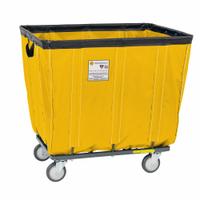 R&B WIRE PRODUCTS INC. Basket Truck: 22.4 cu ft, 800 lb, 44 1/2 in L x 32 in W x 31 3/4 in H, Yellow (MPN 418SOC/ANTI/YEL). Key specifications — Brand: R&B WIRE PRODUCTS INC.; Liner Color: Yellow; Caster/Wheel Configuration: (4) Swivel; Assembled/Unassembled: Assembled.