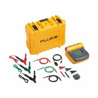 FLUKE Insulation Tester: 200 kiloohm to 2 teraohm, CAT II/CAT III 1000V/CAT IV 600V, Digital, USB (MPN FLUKE-1555 FC KIT). Key specifications — attr1393037: 5,000V DC; attr1393007: See data sheet for range accuracy; attr1393010: LCD; attr1393031: IP40; attr1398478: CAT III 1000V; attr1392966: FLUKE.