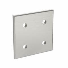 Joining Plate: Square Flat Plate, 45 Series, 86 mm x 86 mm x 6 mm, For 10 mm Slot Wd, 4 Holes, Gray (MPN 093VA9090). Key specifications — Material: Aluminum; Brand: FATH INC.; Finish: Anodized.