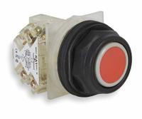 SCHNEIDER Flush Push Button Operator: Non-Illuminated, Flush Profile, Non-Metallic, 30 mm, SPDT (MPN 9001SKR1RH13). Key specifications — Brand: SCHNEIDER; Action: Momentary; Series: 9001SK; Push Button Material Type: Non-Metallic.