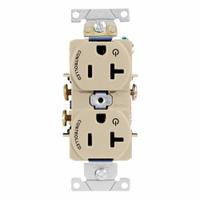 LEVITON Duplex Receptacle Outlet: Duplex, 5-20, Ivory, 125V AC, 20 A, 2 Pole / 3 Wire (MPN 5362-S2I)