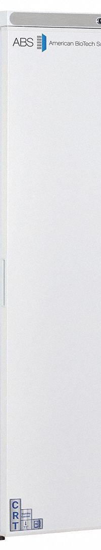 Controlled Room Temperature Cabinet: 115 V, 20°C to 25°C, 23 3/4 in Overall Wd, 24 1/2 in Overall Dp (MPN CRT-ABT-HC-10PS). Key specifications — Brand: AMERICAN BIOTECH SUPPLY; Voltage: 115 V; Includes: (6) Adjustable Shelves; Door Hinge: Right Hinge.