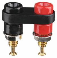 Mini Double Banana Jack: 5/8 in Lg, Brass, Polycarbonate, 1,500 V Max Volt, 5 A Max Current, Black (MPN 2143-0). Key specifications — Contact Material: Brass; Body Material: Brass; Brand: POMONA; Color: Black.