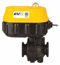 BANJO Electrically Actuated Two-Way Ball Valve: 1 in Nominal Valve Size, 12V DC, One-Piece, PTFE, 6P (MPN MEVX100). Key specifications — Actuator Features: Position Indicator; Brand: BANJO; Included Mounting: Base Pad.